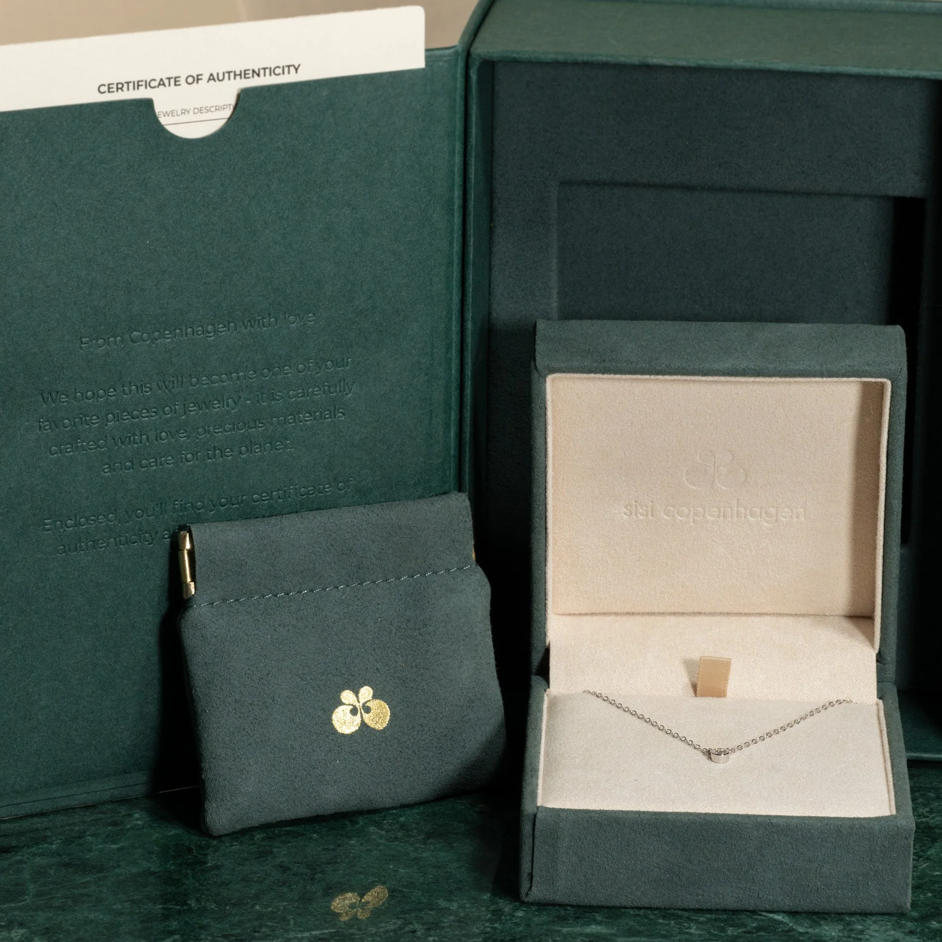 SOLITAIRE BEZEL LAB-DIAMOND NECKLACE - 0.1ct - WG - Image 13