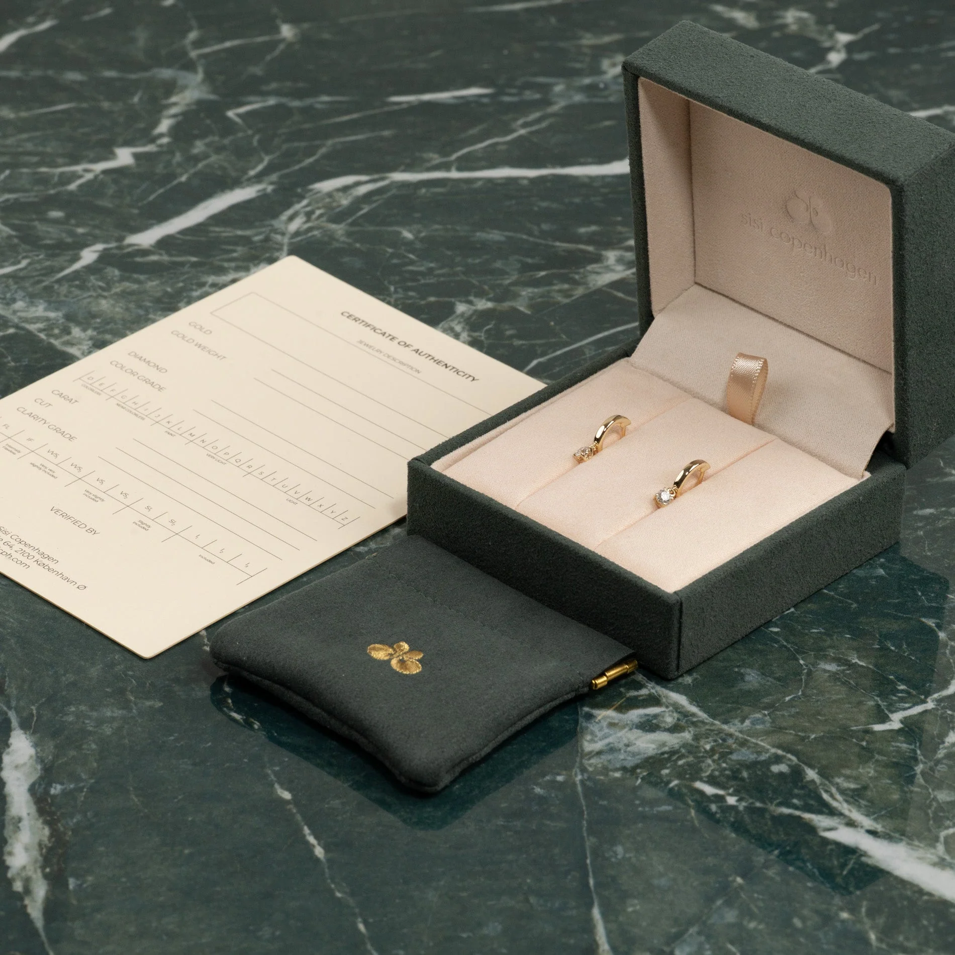 SOLITAIRE LAB-DIAMOND DROP CREOL EARRING - 0.4ct - YG - Image 5