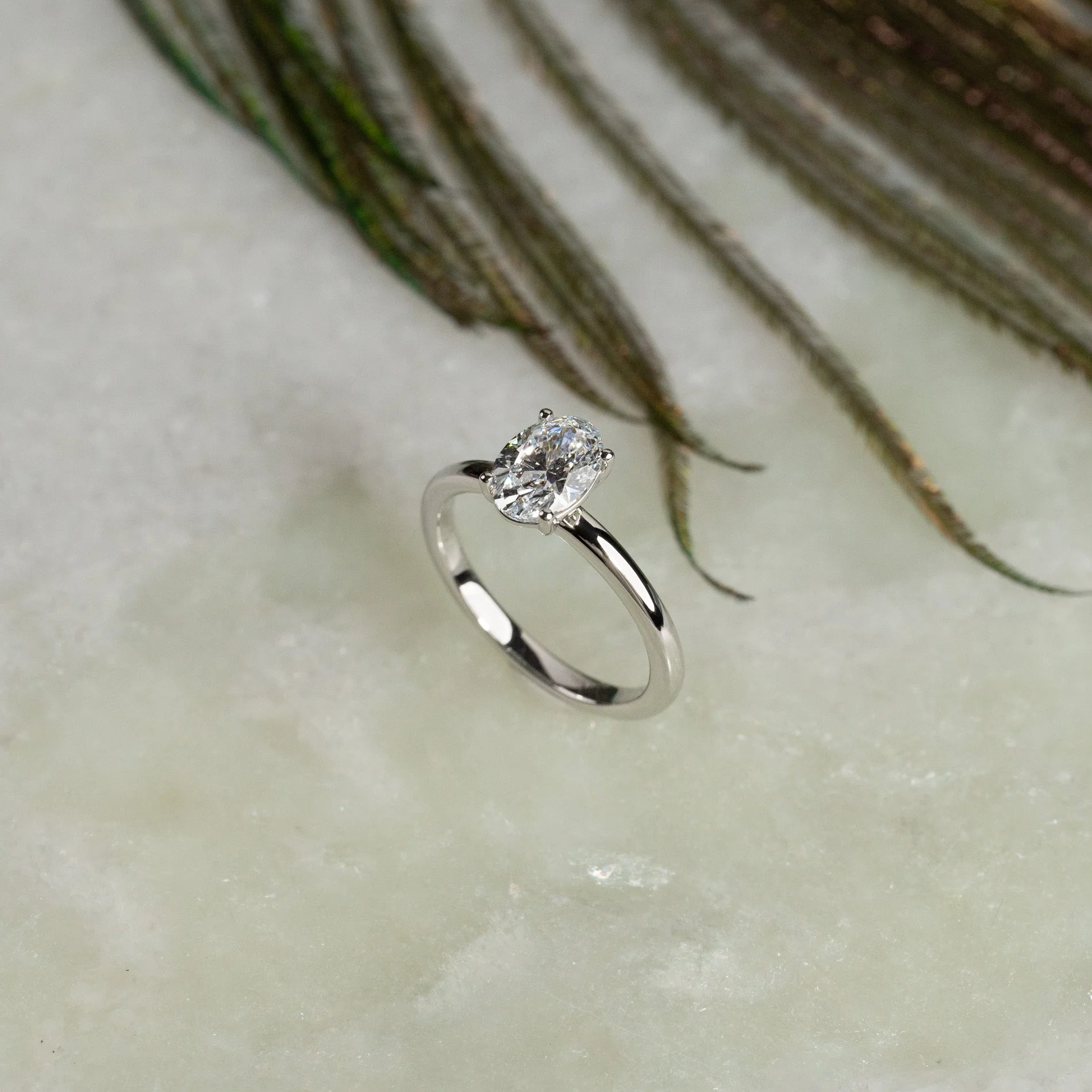 SOLITAIRE OVAL-CUT DIAMOND RING - Image 14