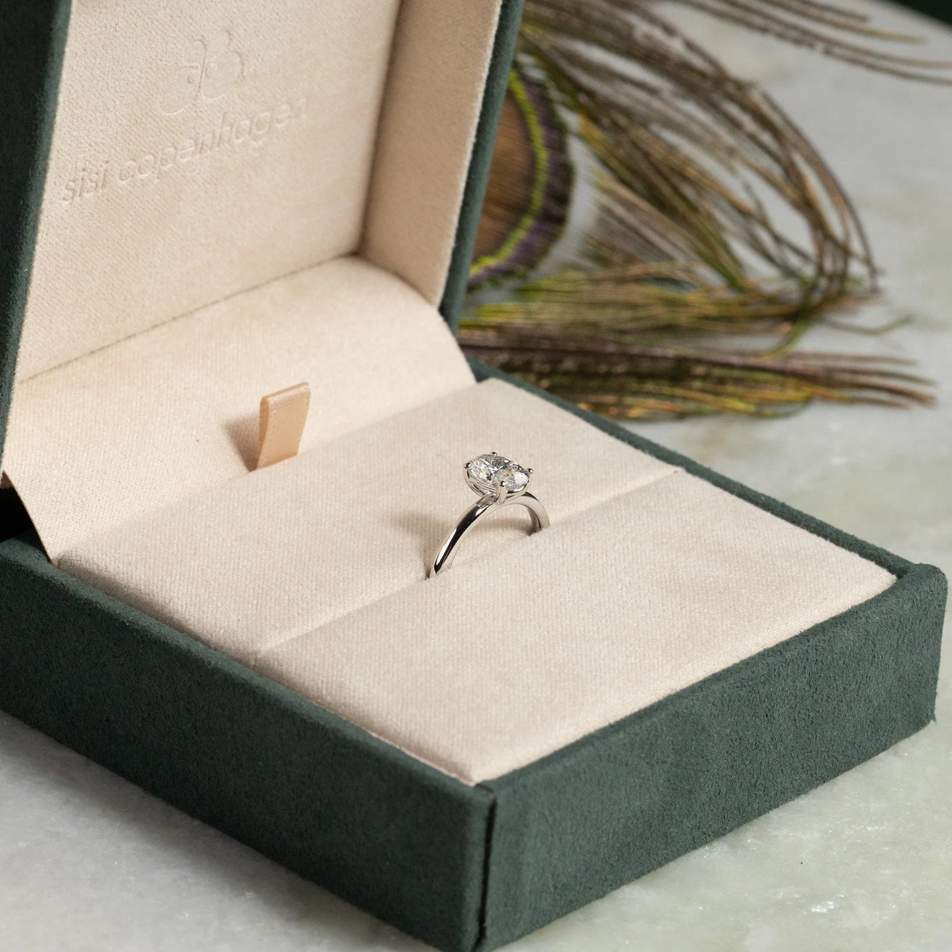 SOLITAIRE OVAL-CUT LAB-DIAMOND RING - 1.0ct - WG - Image 7