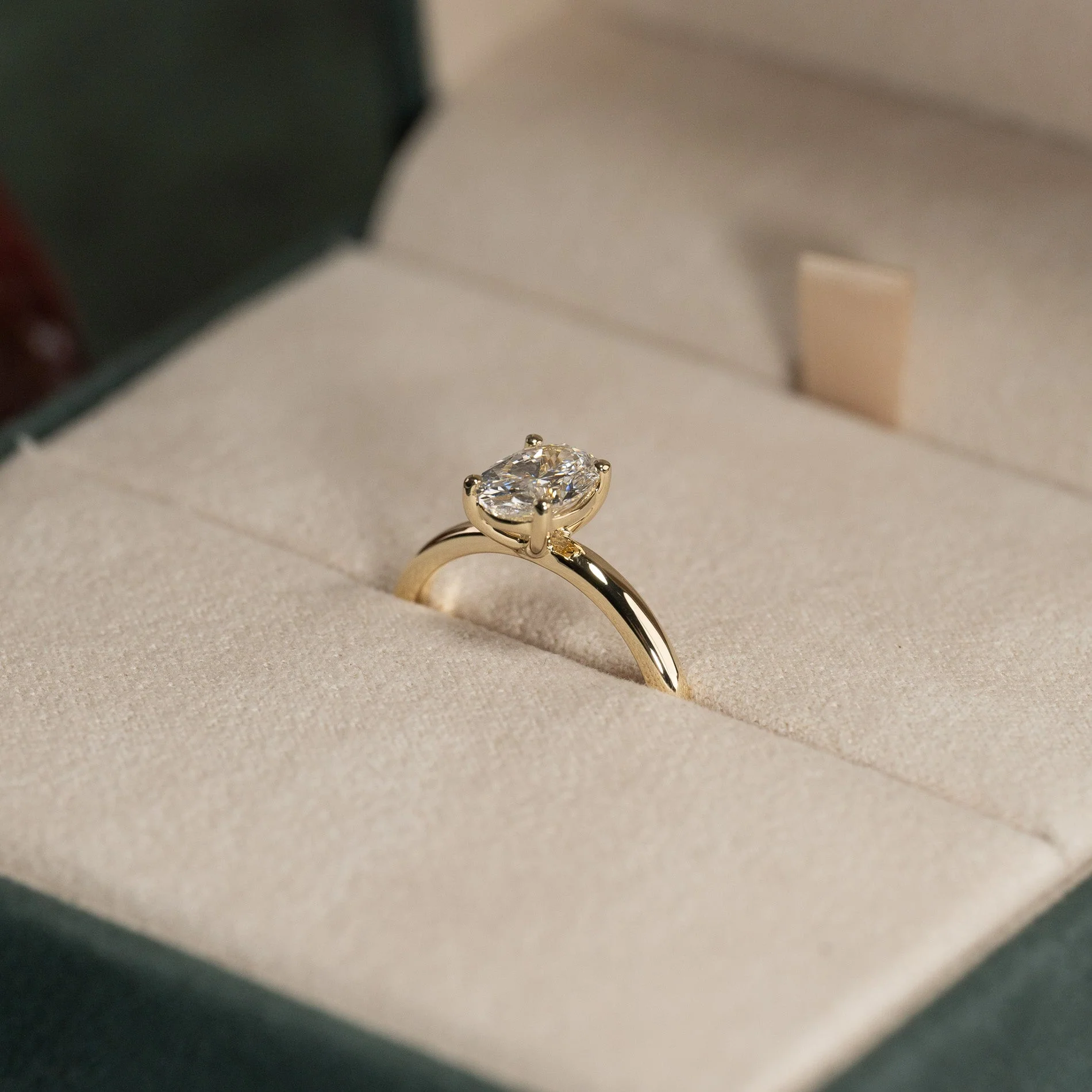 SOLITAIRE OVAL-CUT LAB-DIAMOND RING - 1.0ct - YG - Image 8