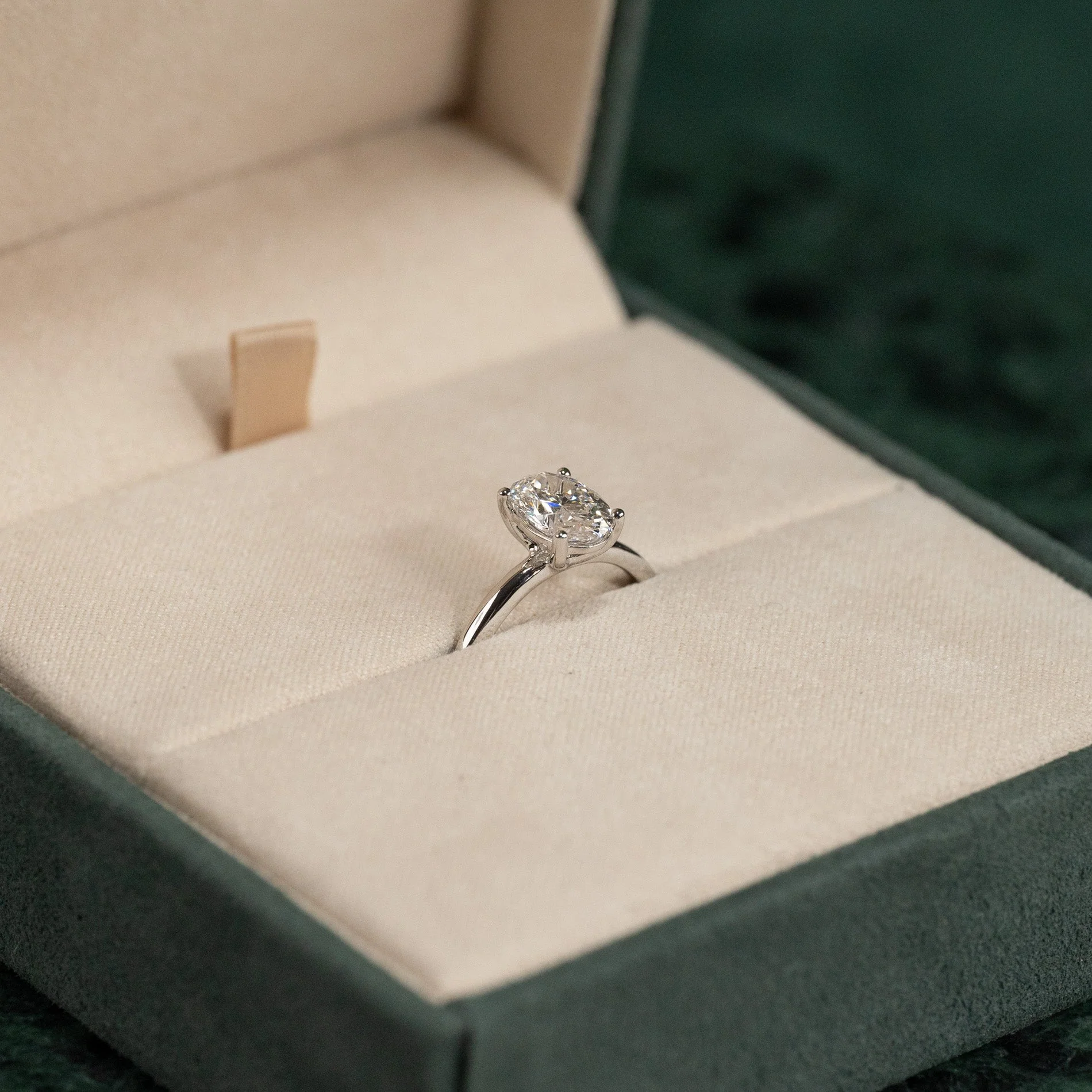 SOLITAIRE OVAL-CUT LAB-DIAMOND RING - 1.5ct - WG - Image 10