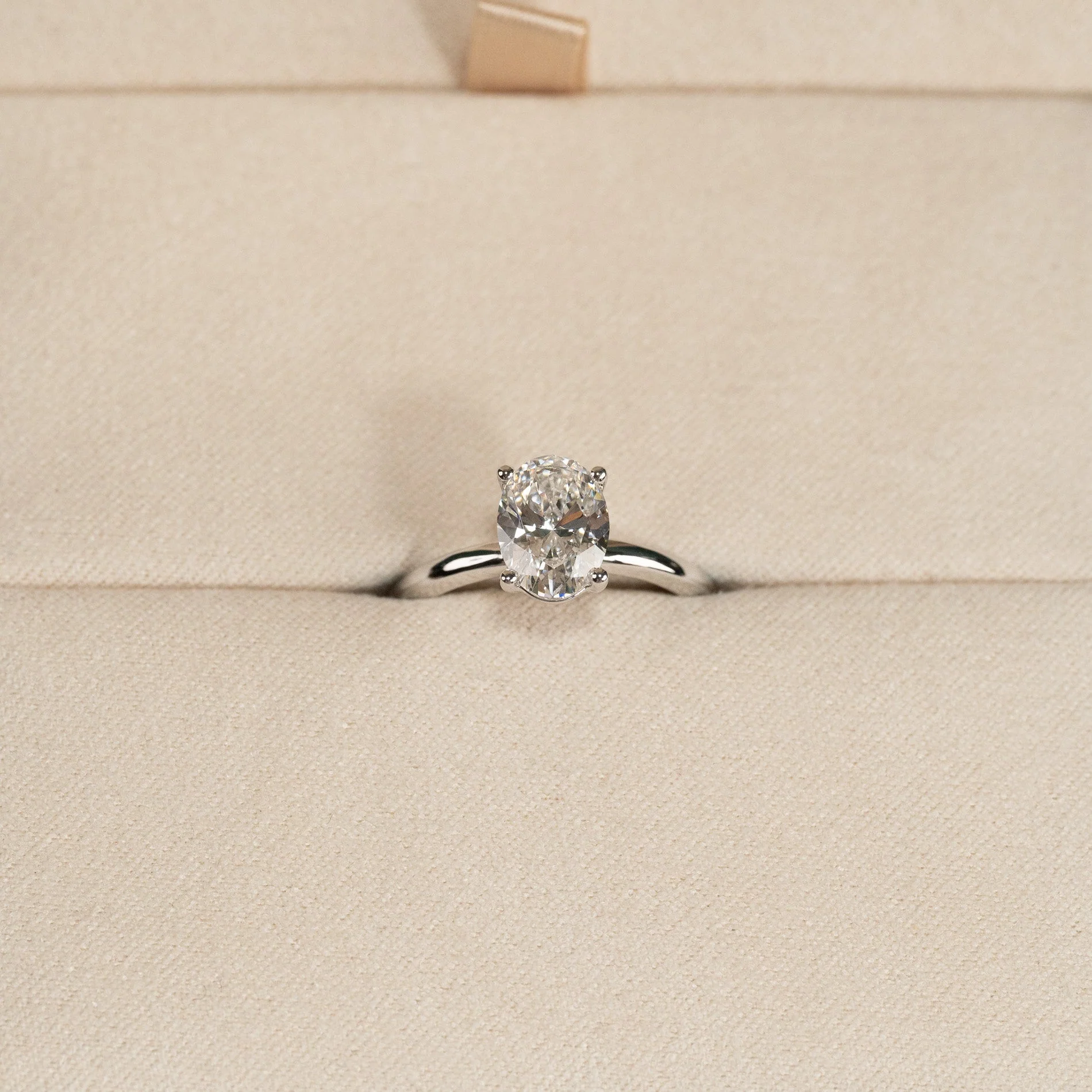 SOLITAIRE OVAL-CUT LAB-DIAMOND RING - 1.5ct - WG - Image 7
