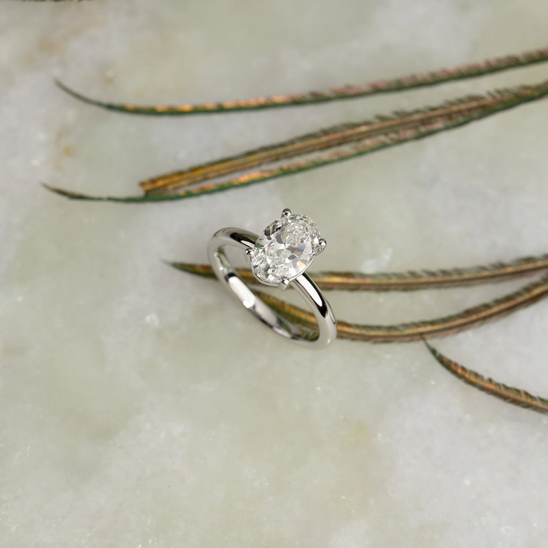 SOLITAIRE OVAL-CUT DIAMOND RING - Image 12