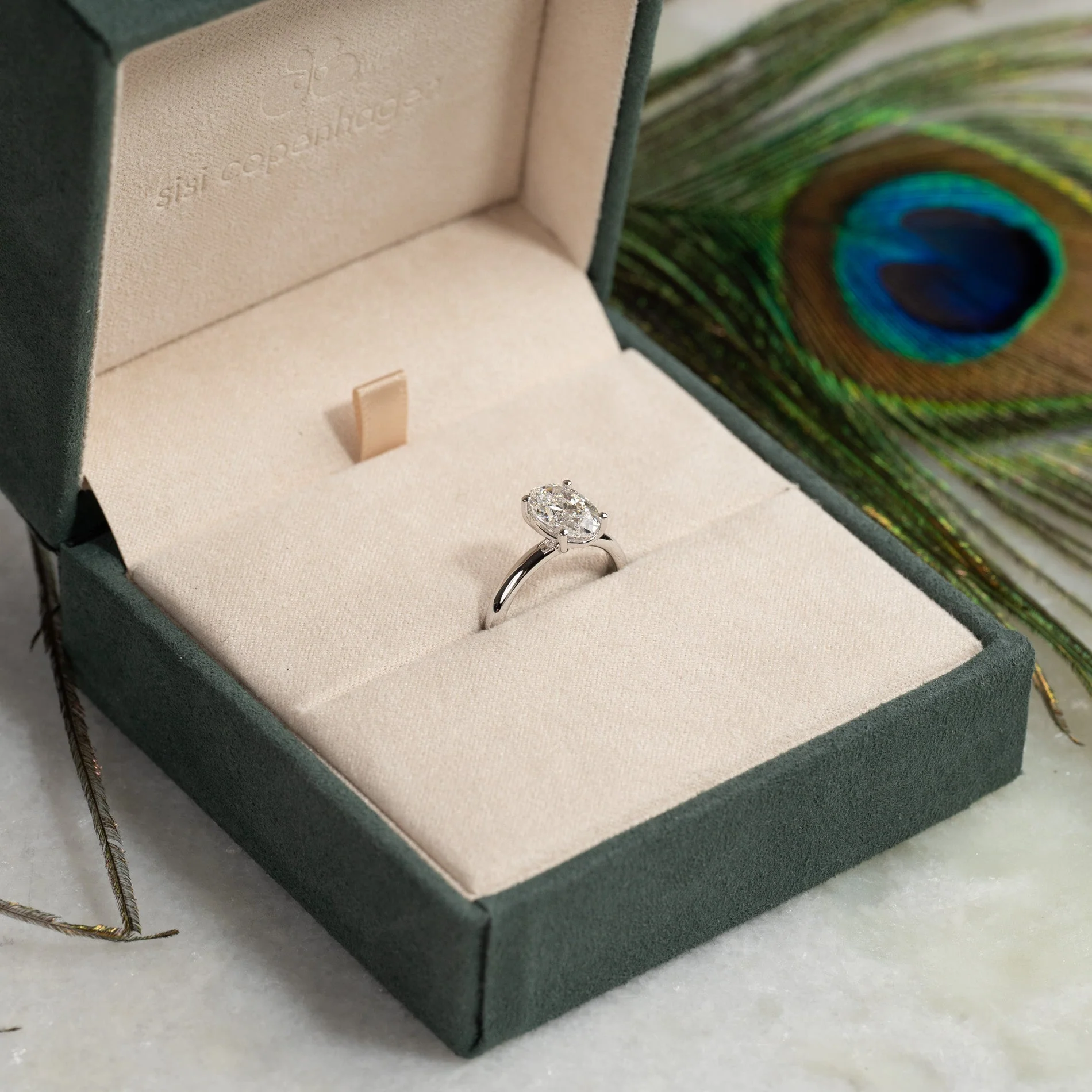 SOLITAIRE OVAL-CUT LAB-DIAMOND RING - 2.0ct - WG - Image 6