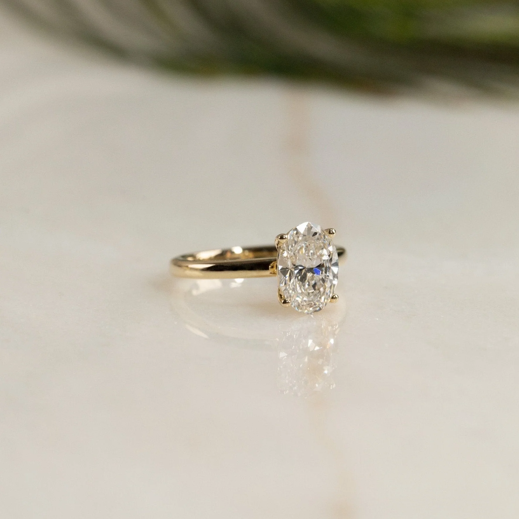 SOLITAIRE OVAL-CUT DIAMOND RING - Image 2