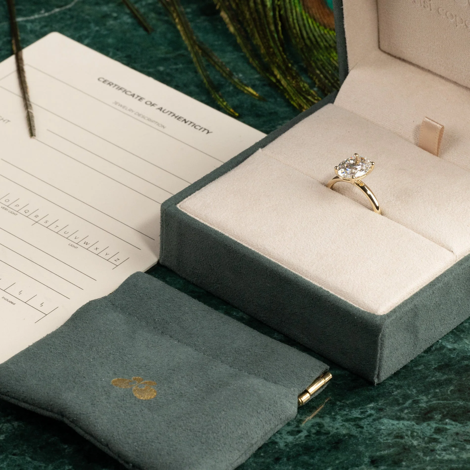 SOLITAIRE OVAL-CUT LAB-DIAMOND RING - 3.0ct - YG - Image 8