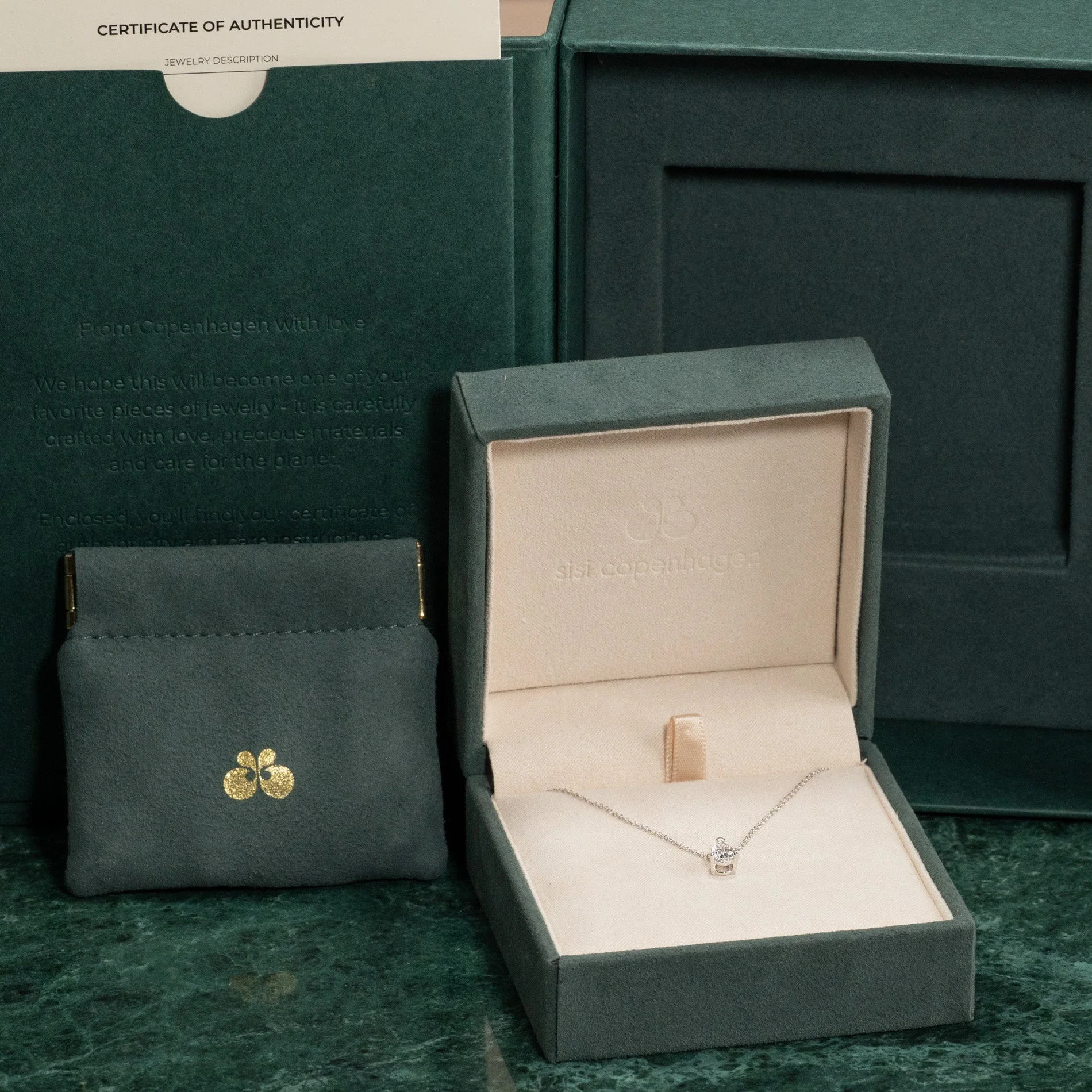 SOLITAIRE PEAR-CUT LAB-DIAMOND PENDANT - 0.65ct - WG - Image 14