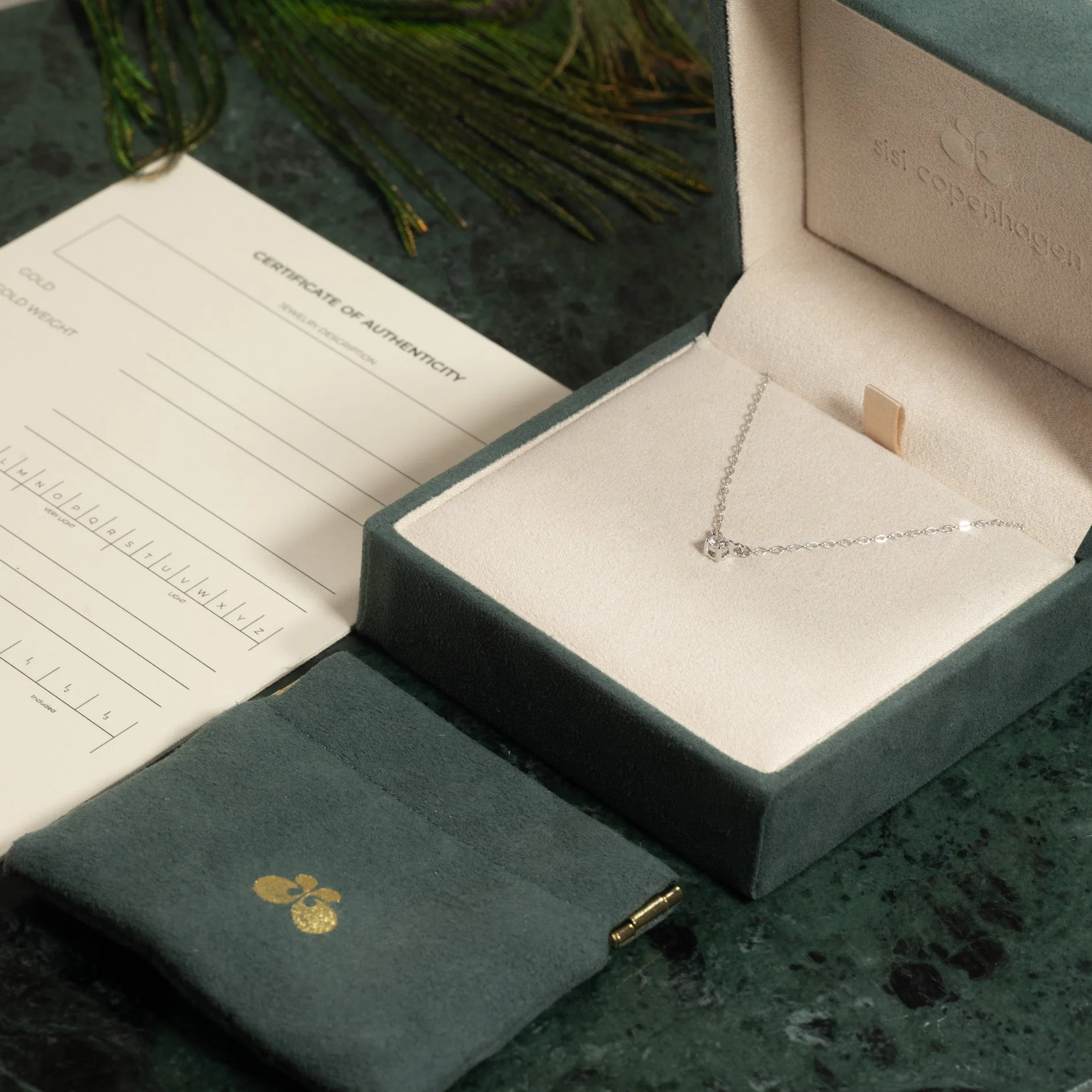 SOLITAIRE PRONG LAB-DIAMOND NECKLACE - 0.1ct - WG - Image 10