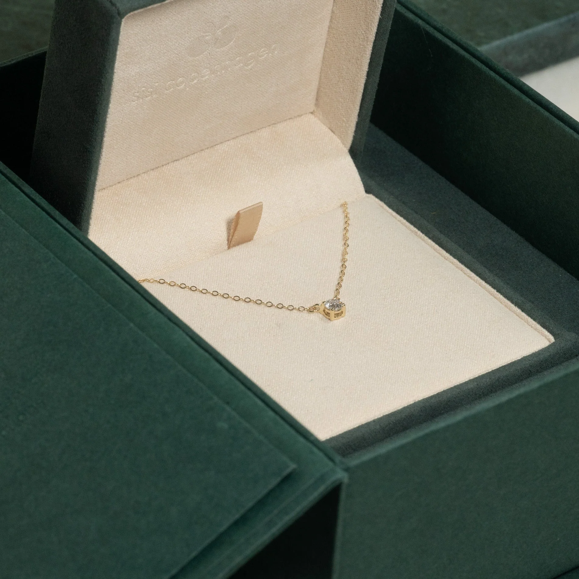 SOLITAIRE PRONG LAB-DIAMOND NECKLACE - 0.25ct - YG - Image 12