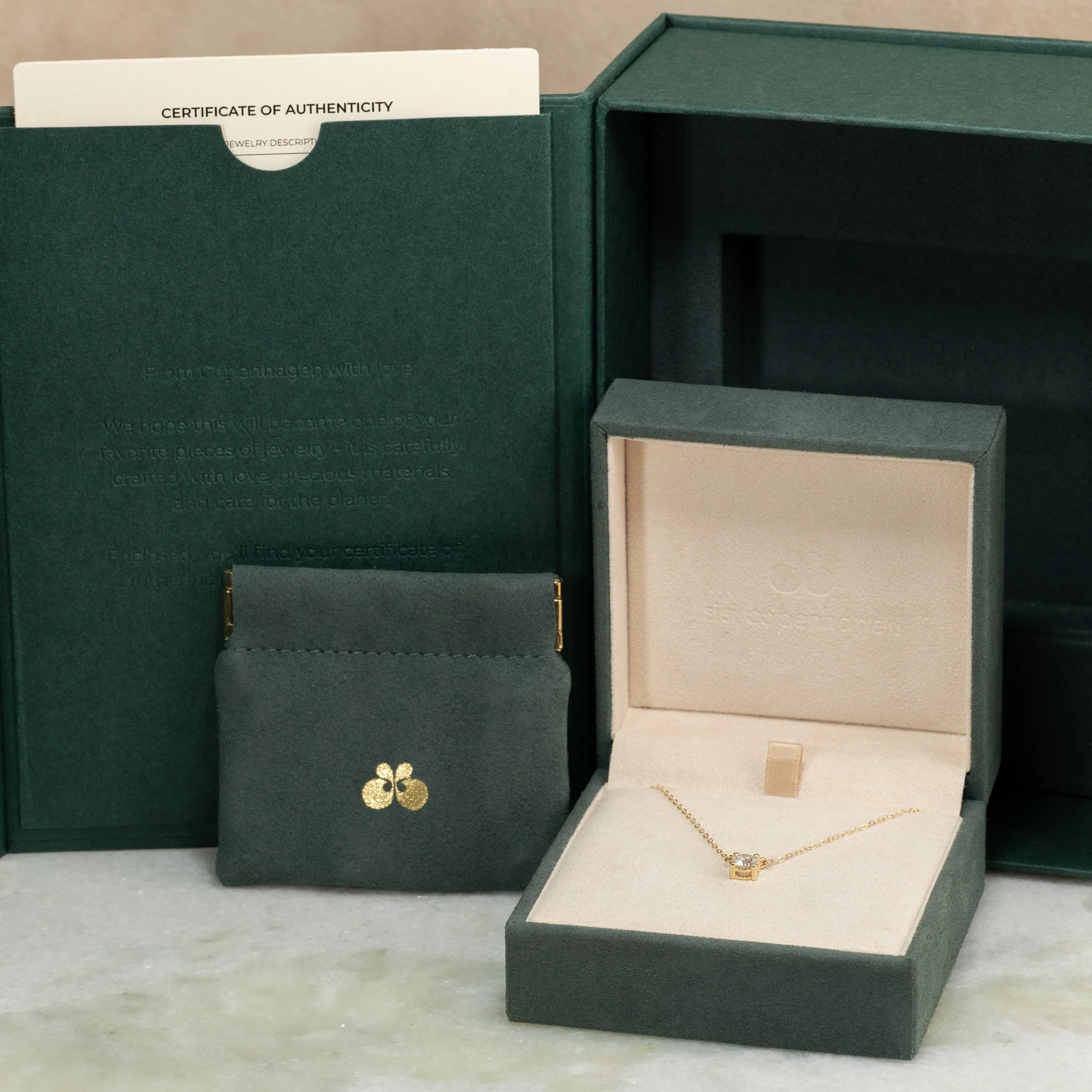 SOLITAIRE PRONG LAB-DIAMOND NECKLACE - 0.5ct - YG - Image 14