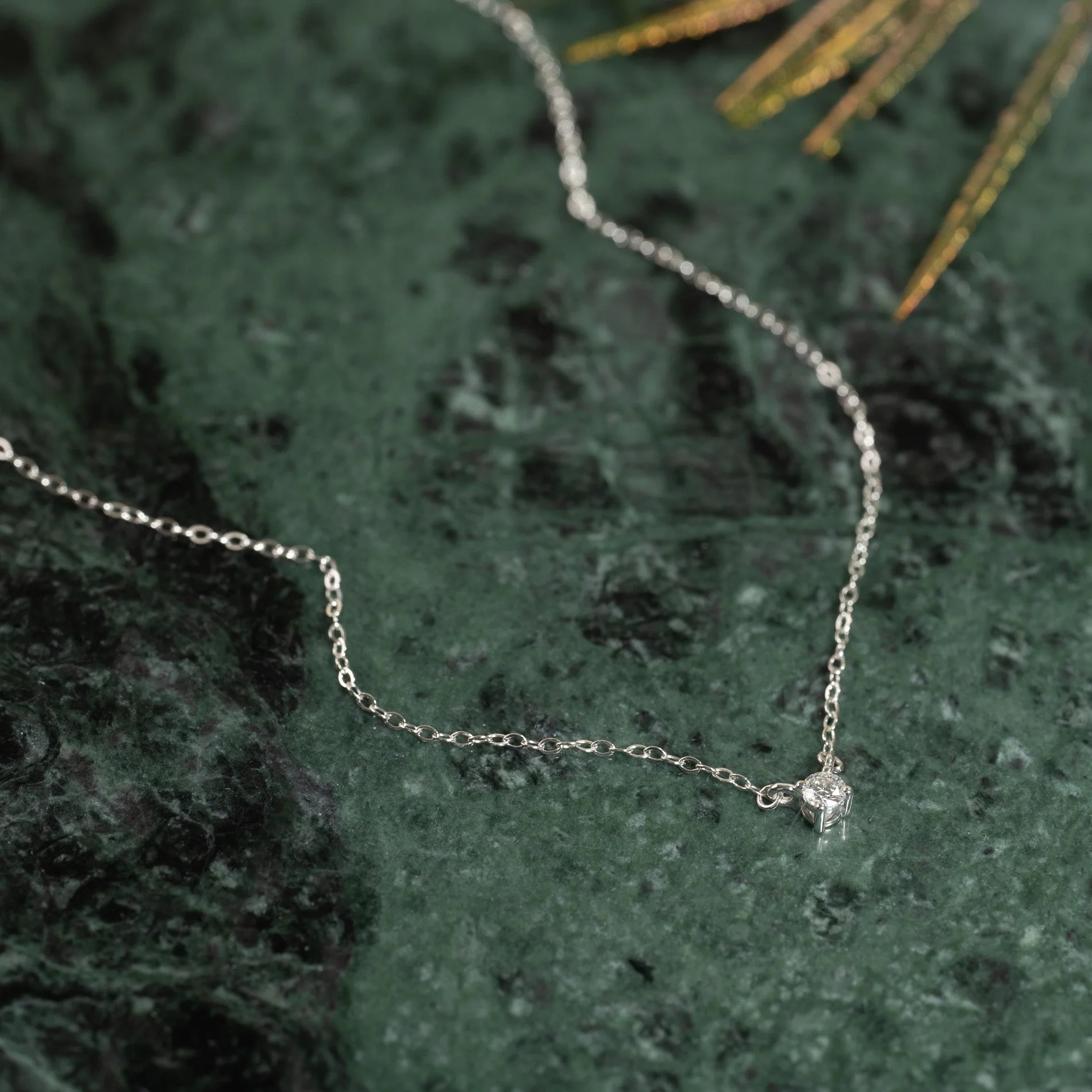 SOLITAIRE PRONG DIAMOND NECKLACE - Image 4