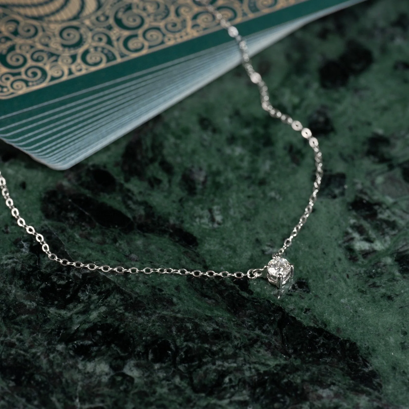 SOLITAIRE PRONG DIAMOND NECKLACE - Image 5