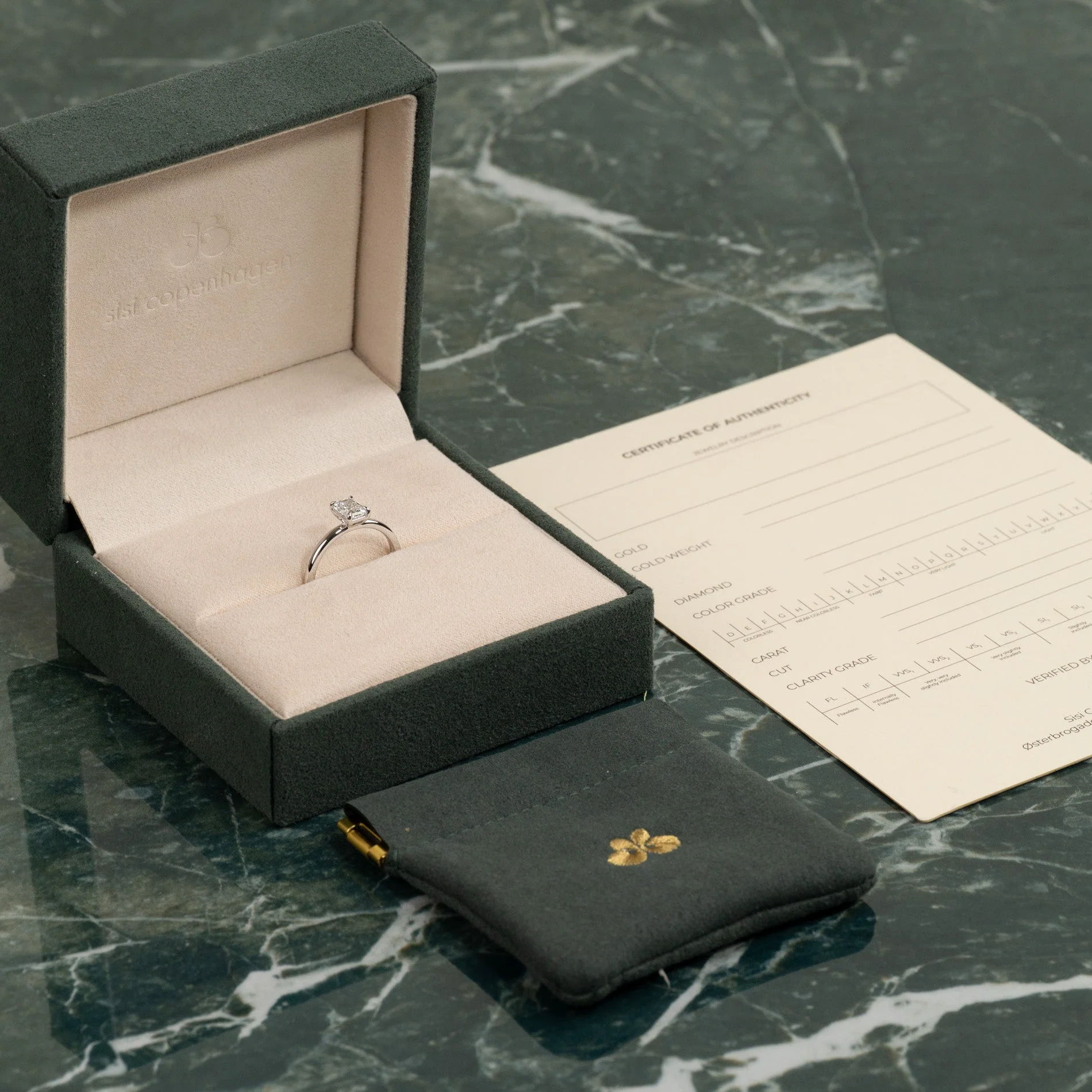 SOLITAIRE RADIANT-CUT LAB-DIAMOND RING - 0.75ct - WG - Image 6