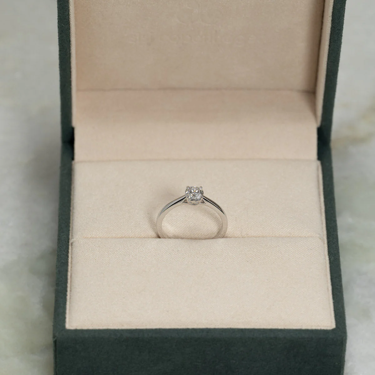 SOLITAIRE TRELLIS LAB-DIAMOND RING - 0.55ct - WG - Image 7