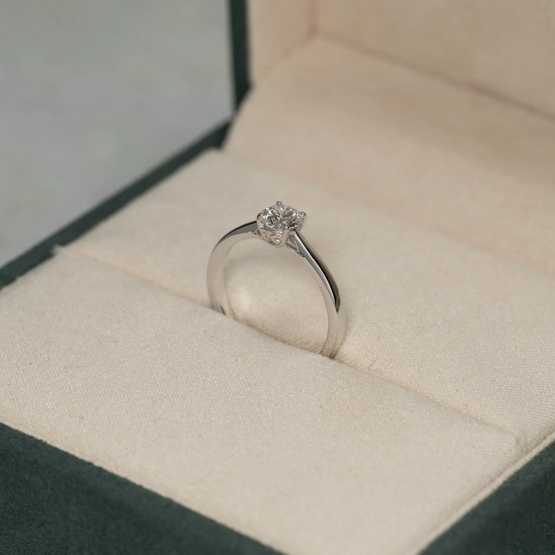 SOLITAIRE TRELLIS LAB-DIAMOND RING - 0.55ct - WG - Image 8