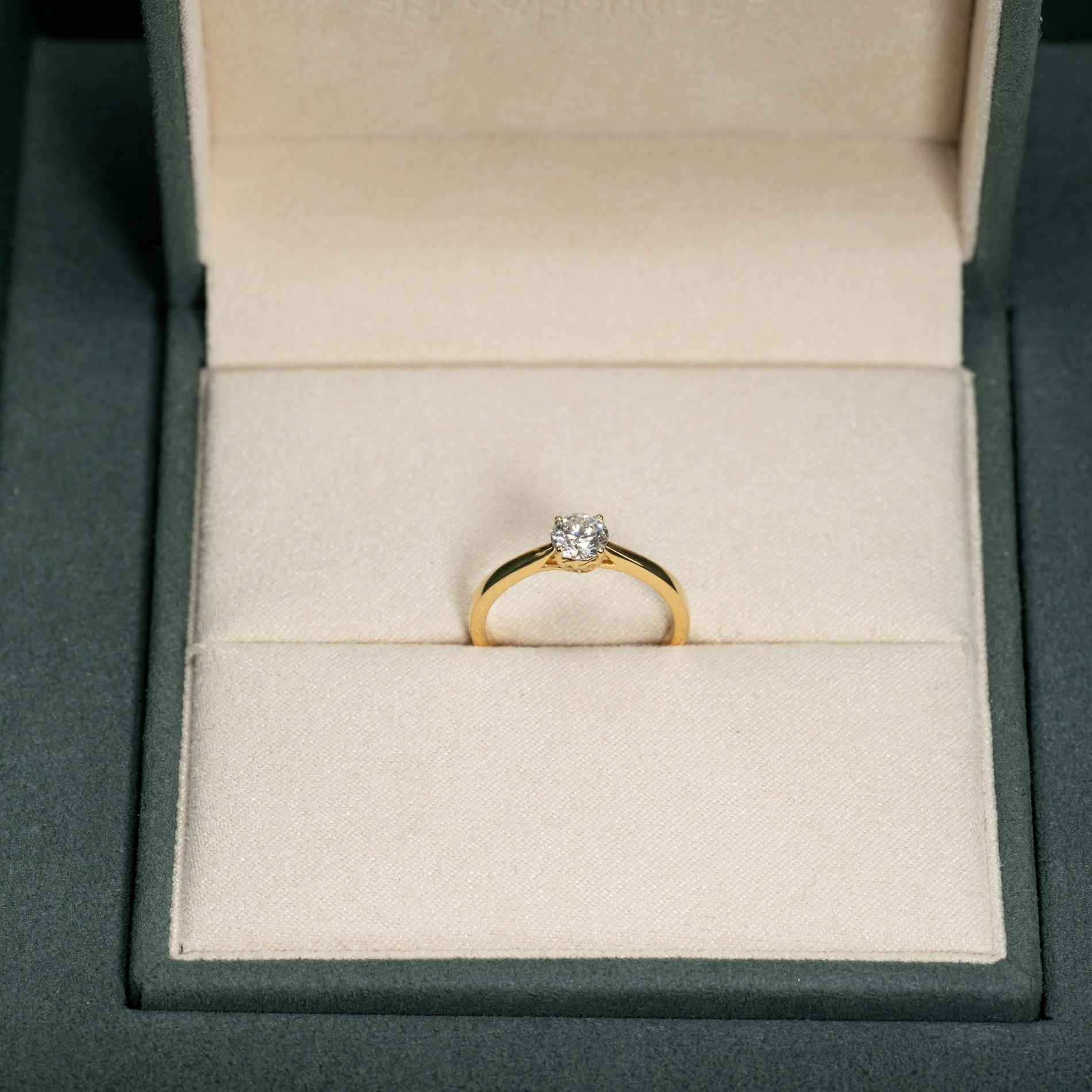 SOLITAIRE TRELLIS LAB-DIAMOND RING - 0.55ct - YG - Image 4
