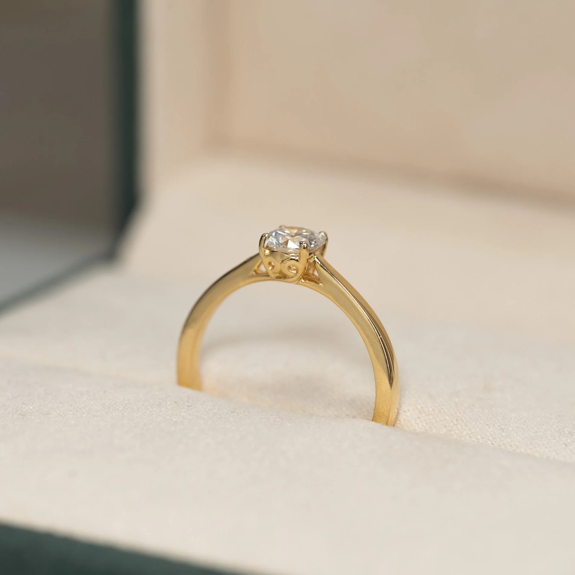 SOLITAIRE TRELLIS LAB-DIAMOND RING - 0.55ct - YG - Image 8