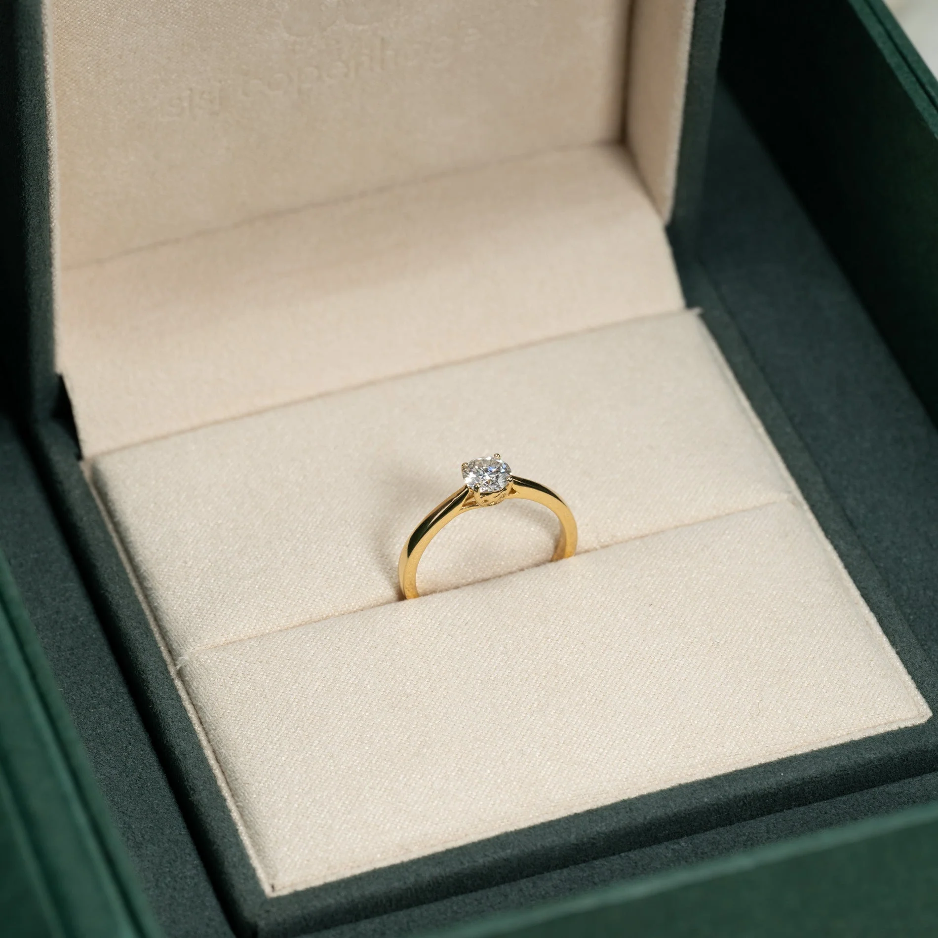 SOLITAIRE TRELLIS LAB-DIAMOND RING - 0.55ct - YG - Image 9