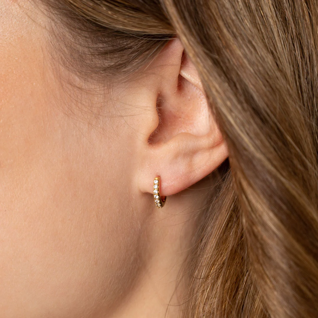 STELLA MINI GOLDEN CREOL EARRING - Image 3