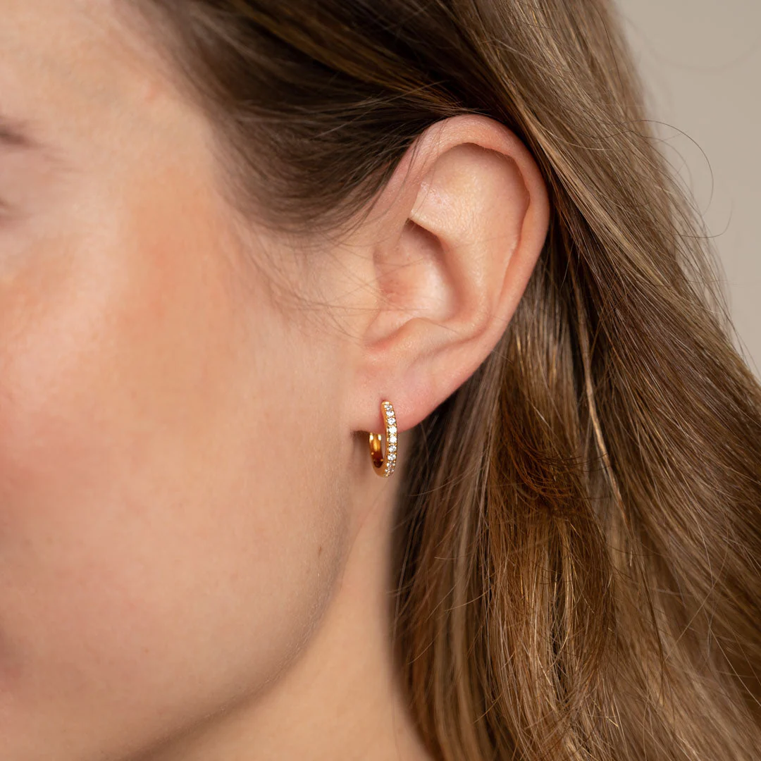 STELLA SMALL GOLDEN CREOL EARRING - Image 3
