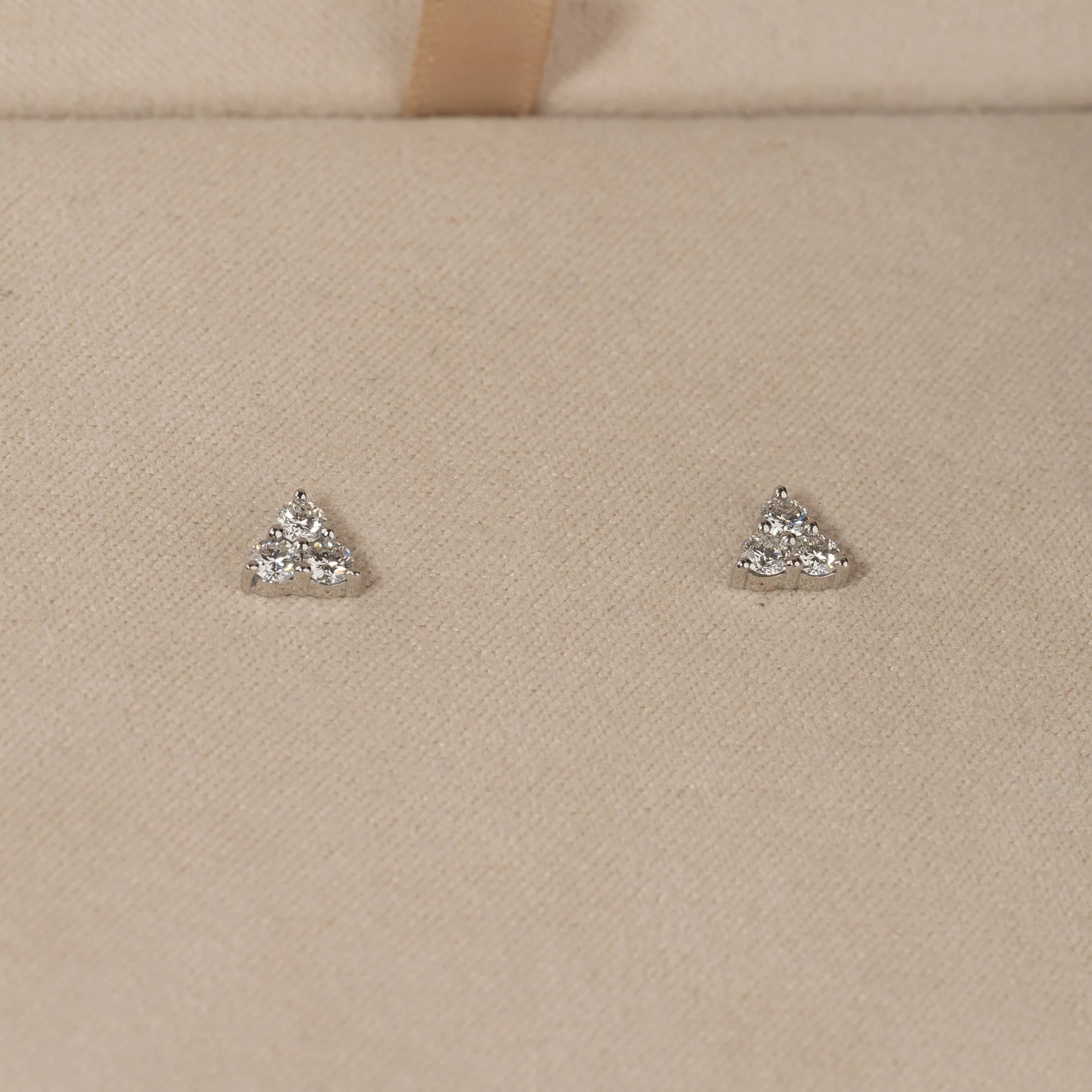 TRIO LAB-DIAMOND STUD EARRING - 0.43ct - WG - Image 3