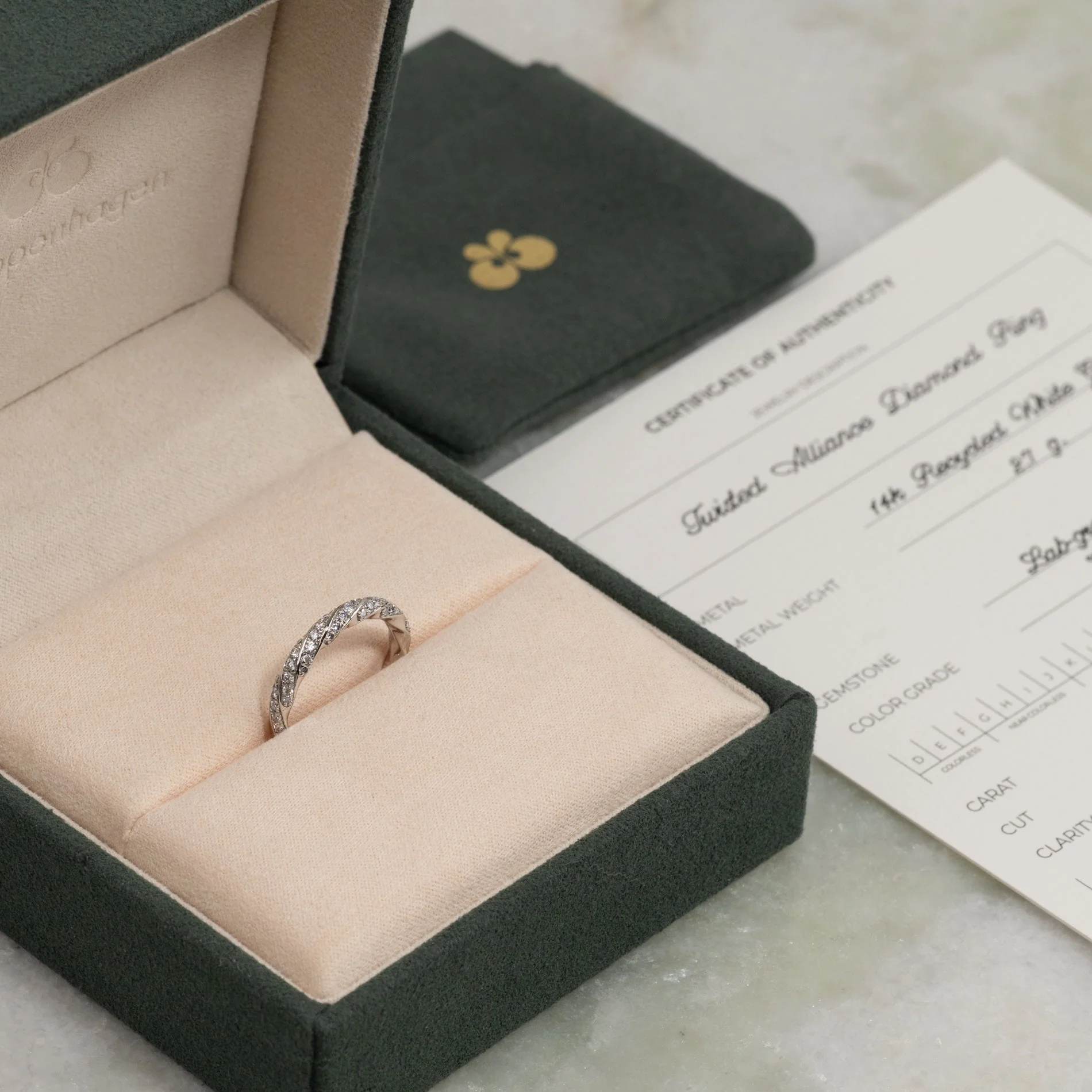 TWISTED ALLIANCE LAB-DIAMOND RING - 0.4ct - WG - Image 5