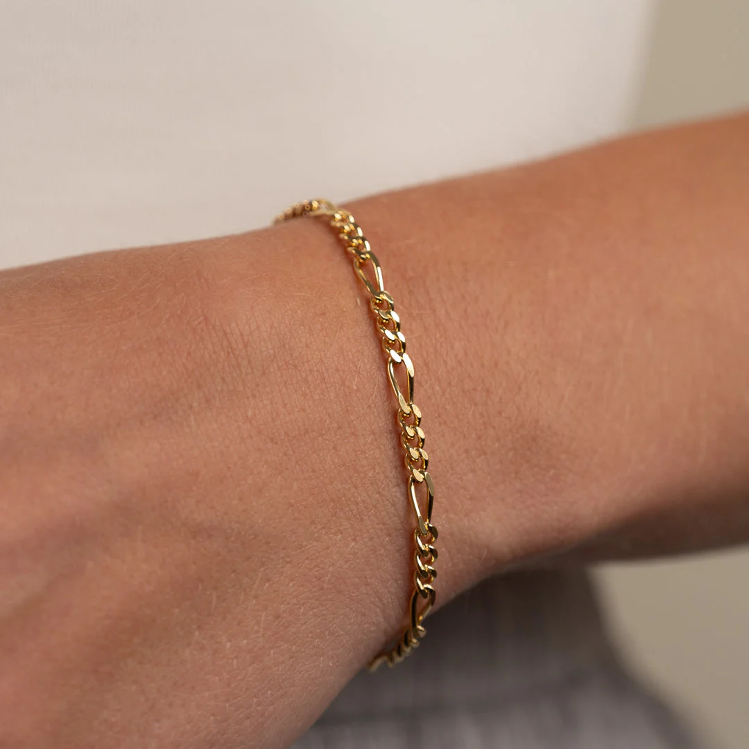 UMA MEDIUM FIGARO GOLDEN BRACELET - Image 5
