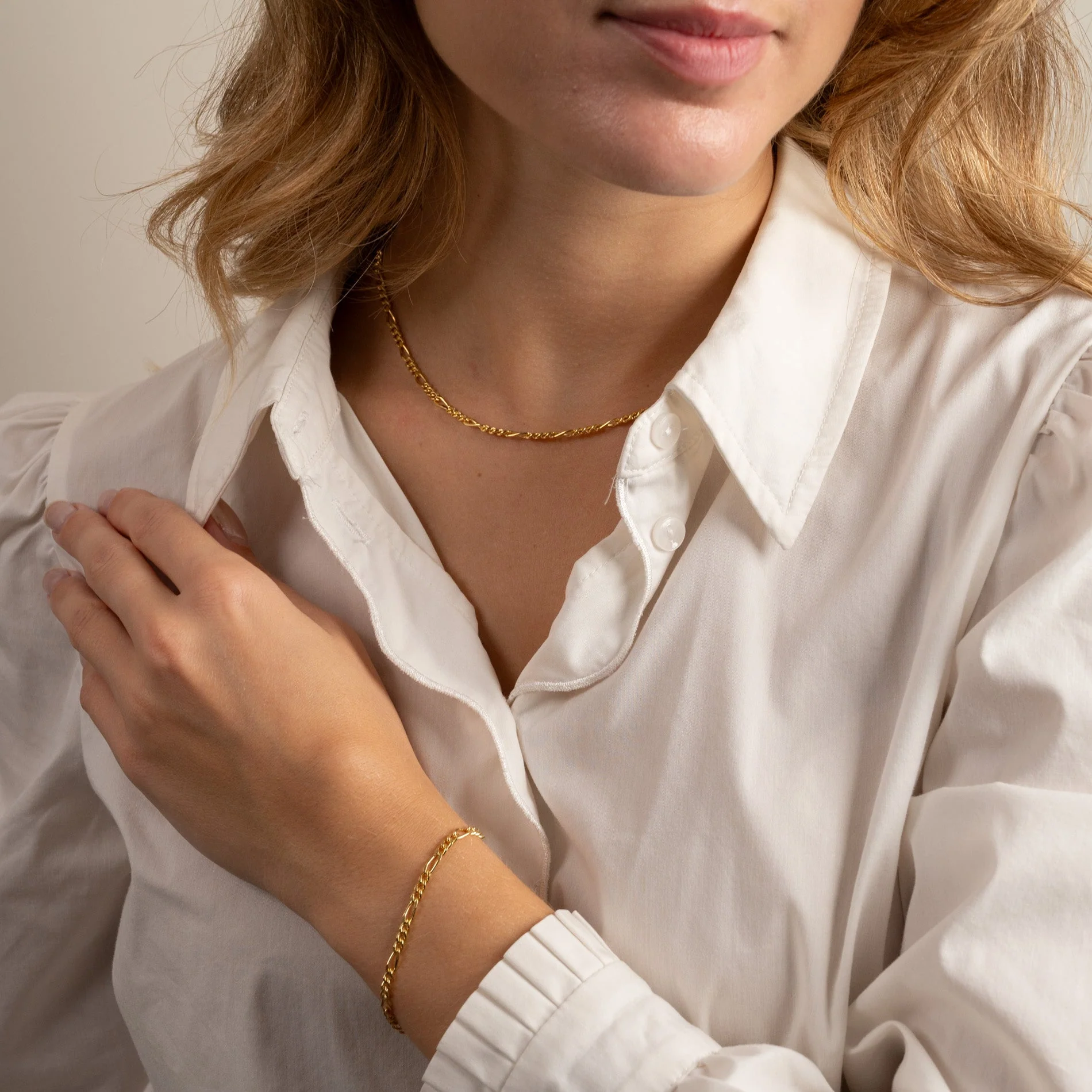 UMA MEDIUM FIGARO GOLDEN BRACELET - Image 7