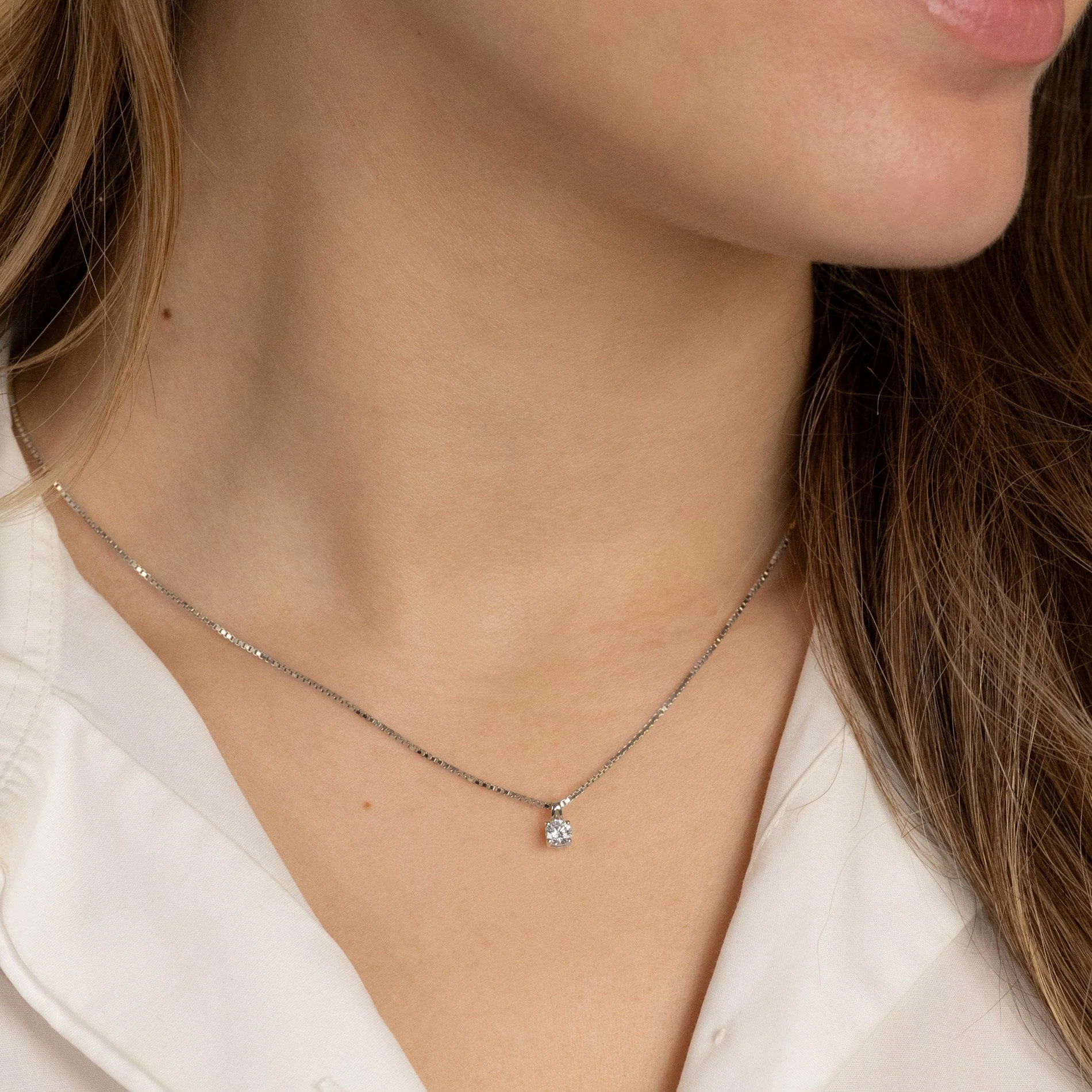 VENEZIA SOLID GOLD CHAIN - 14KT/WG - 1.0mm - Image 2