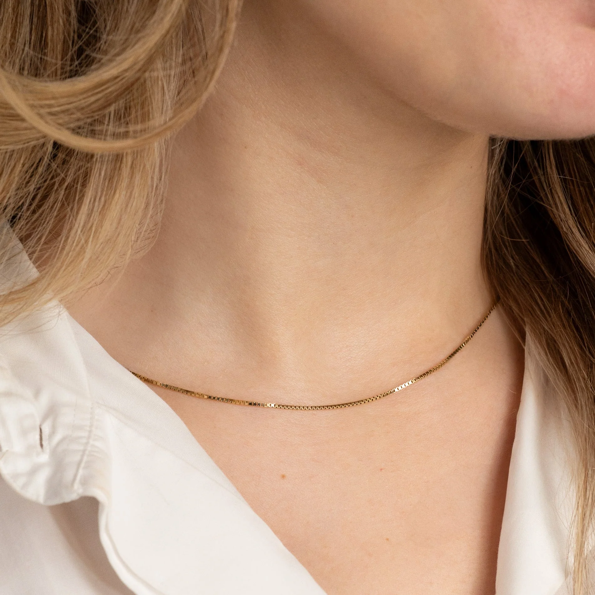 VENEZIA SOLID GOLD CHAIN - 14KT/YG - 1.0mm - Image 2