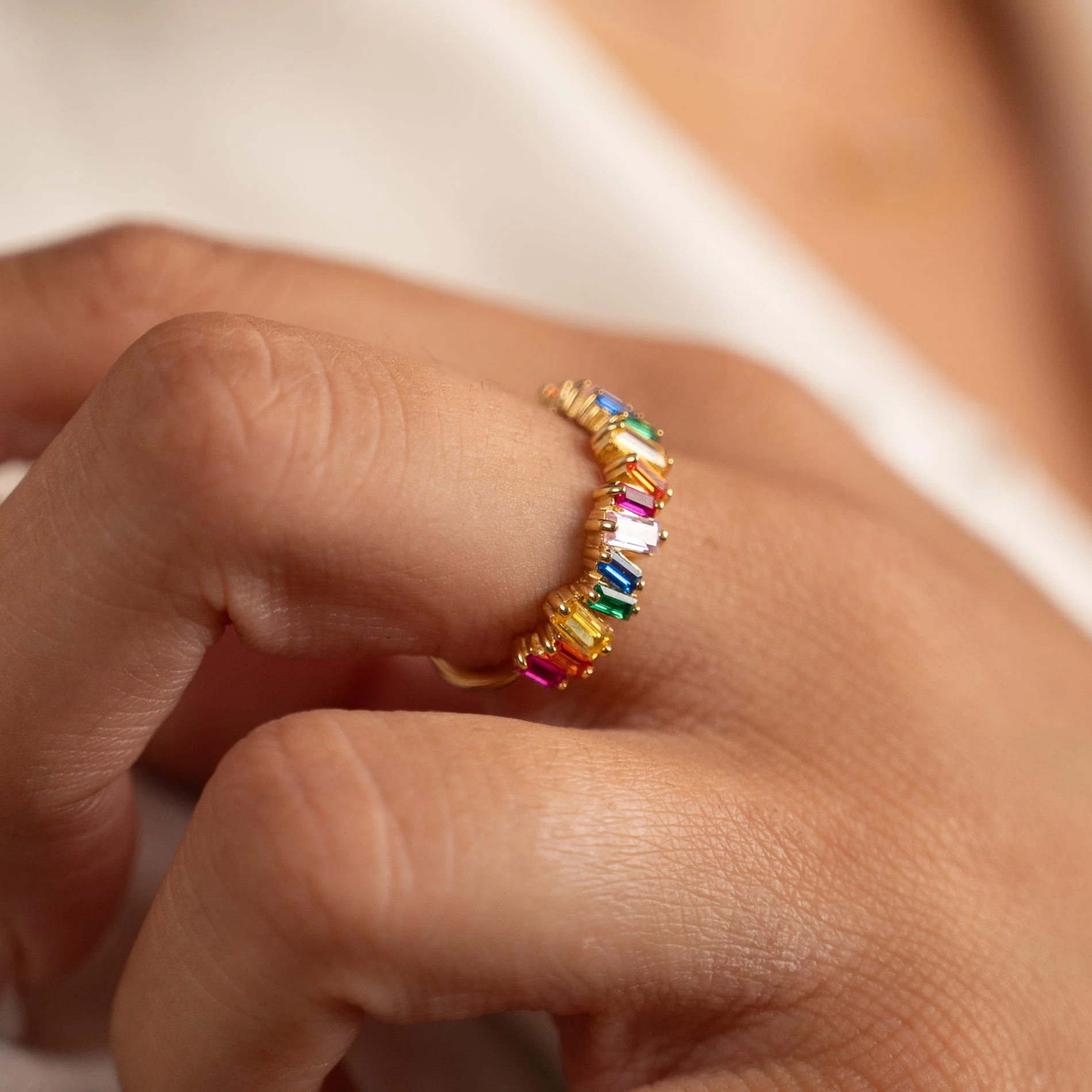 VERONICA RAINBOW GOLDEN RING - Image 3