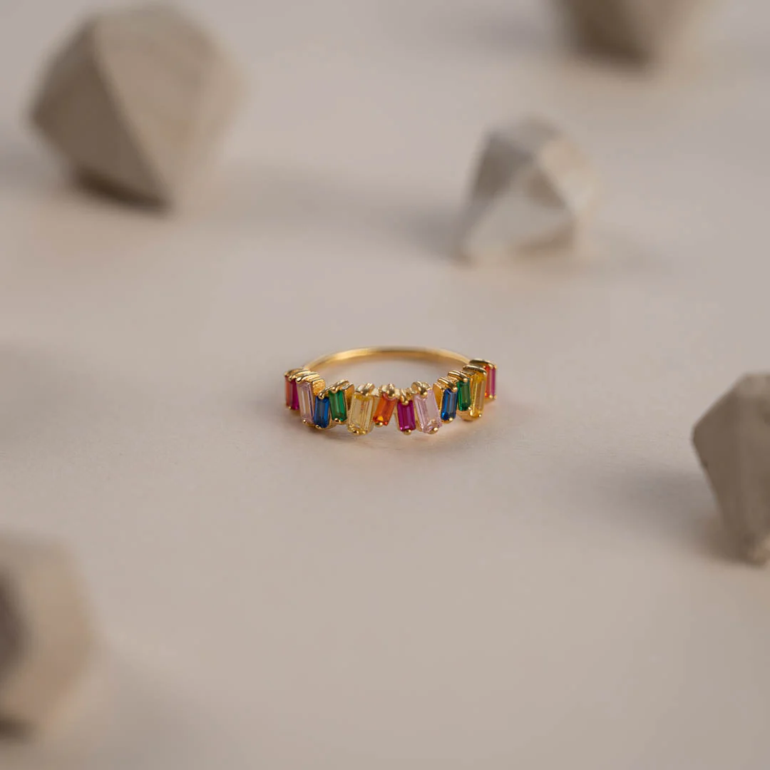 VERONICA RAINBOW GOLDEN RING - Image 4
