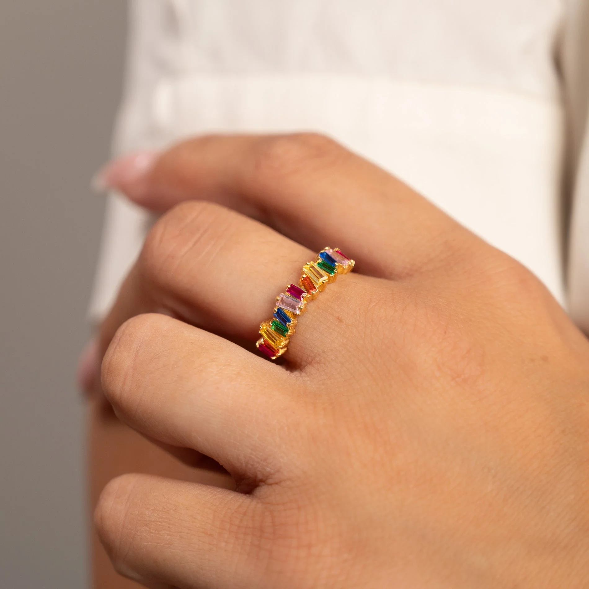 VERONICA RAINBOW GOLDEN RING - Image 5