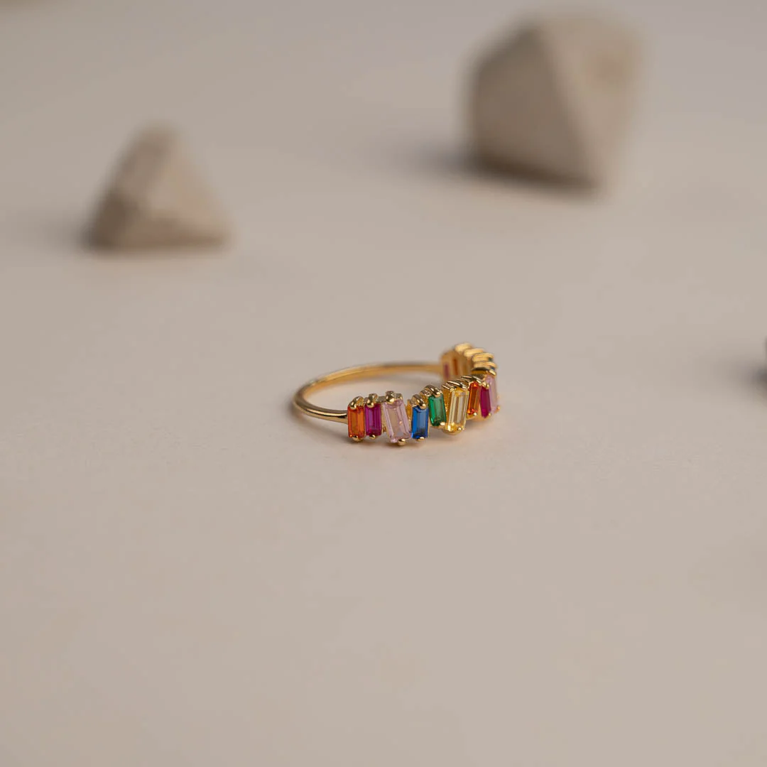 VERONICA RAINBOW GOLDEN RING - Image 6