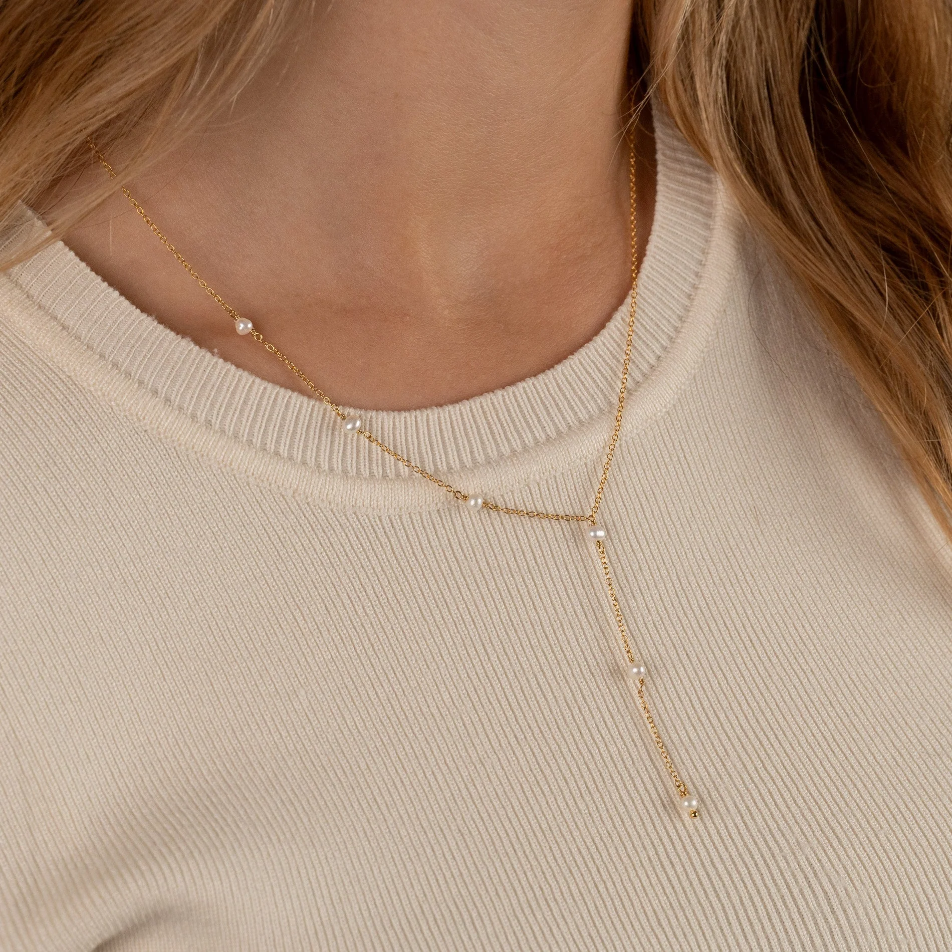 YASMIN PEARL GOLDEN NECKLACE - Image 4
