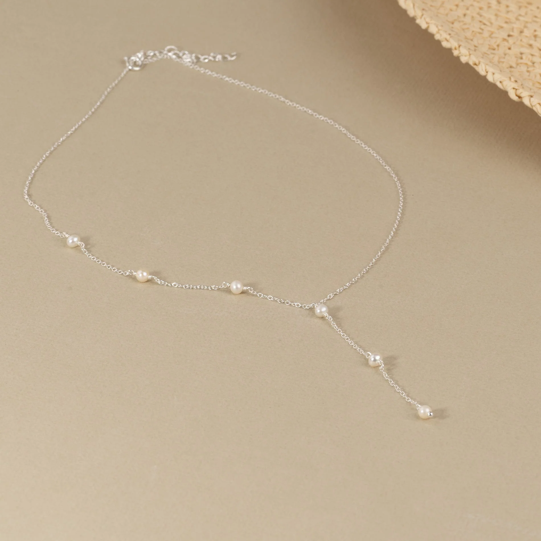 YASMIN PEARL SILVER NECKLACE - Image 6